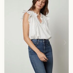 Velvet Liana Cotton Lace Blouse Top